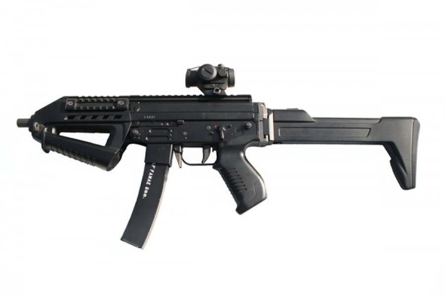 Subametralladora SAF 200 de 9 x 19 mm. Foto: Famae