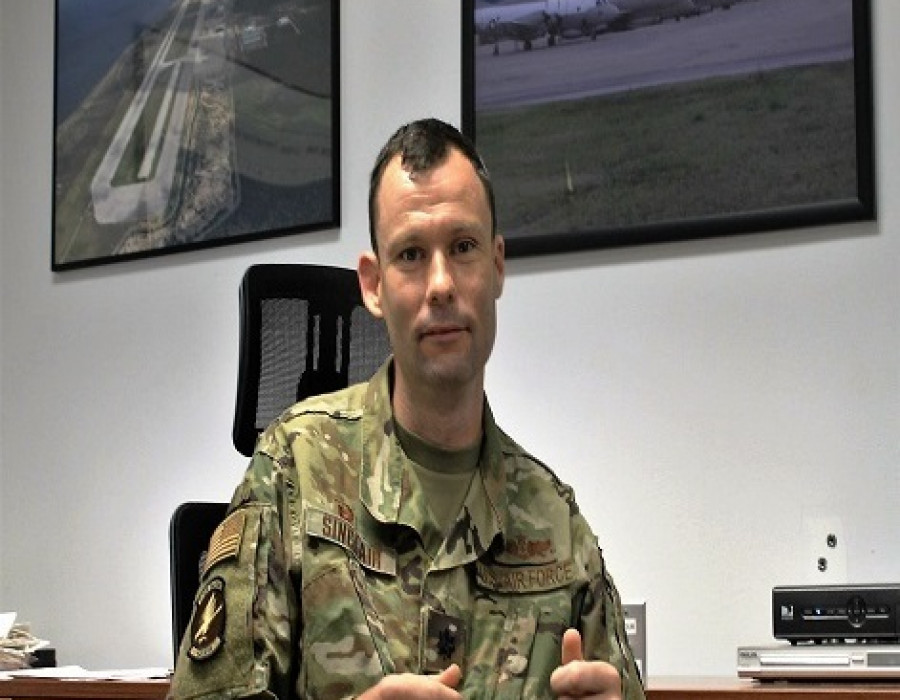 Teniente coronel USAF James Sinclair, comandante del FOL CurazaoAruba. Foto: Diálogo.