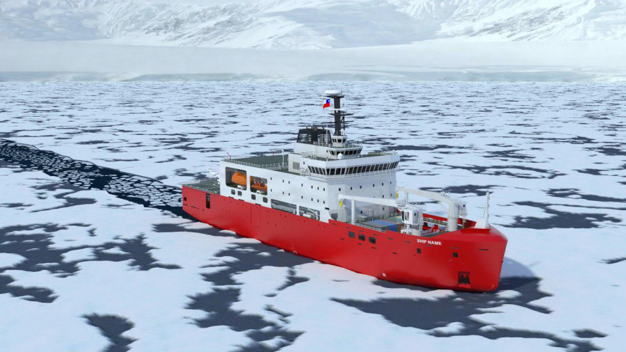 Buque Antartica I proa