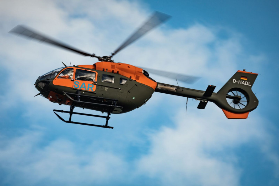 Primer helicóptero H145 LUH SAR alemán. Foto: Airbus Helicopters