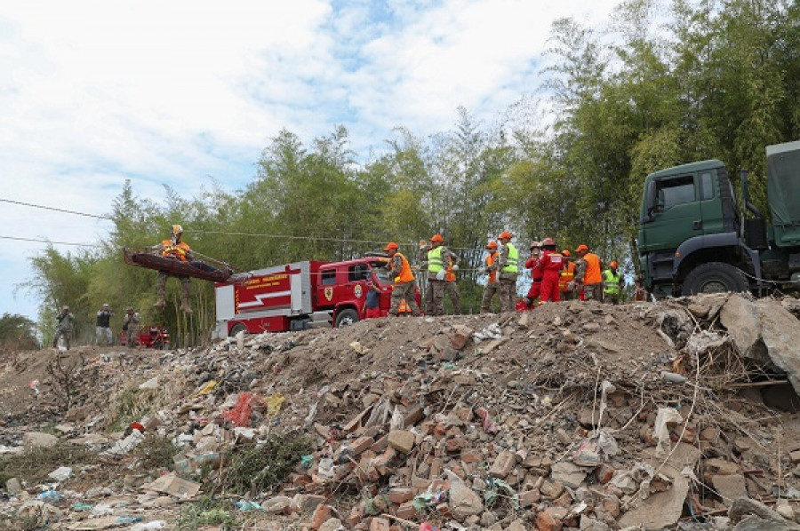 Simulación de rescate de heridos durante el ejercicio Tondero 2019. Foto: Ministerio de Defensa del Perú