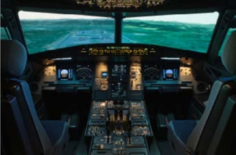 Simulador del A330 MRTT. Foto: Indra