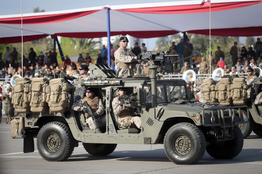 Los vehículos Humvee de la BOE Lautaro permiten misiones de largo alcance y combate urbano. Foto: Ministerio del Interior