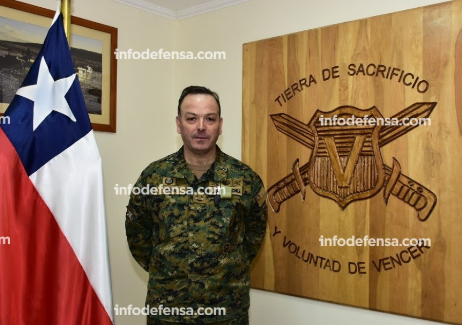 Comandante en Jefe de la V Division de Ejercito de Chile general de brigada Jorge Pena Nunez foto francisco sanchez