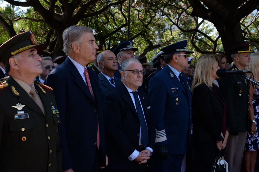 El ministro de Defensa, Oscar Aguad, junto al canciller Jorge Faurie. Foto: Ministerio de Defensa