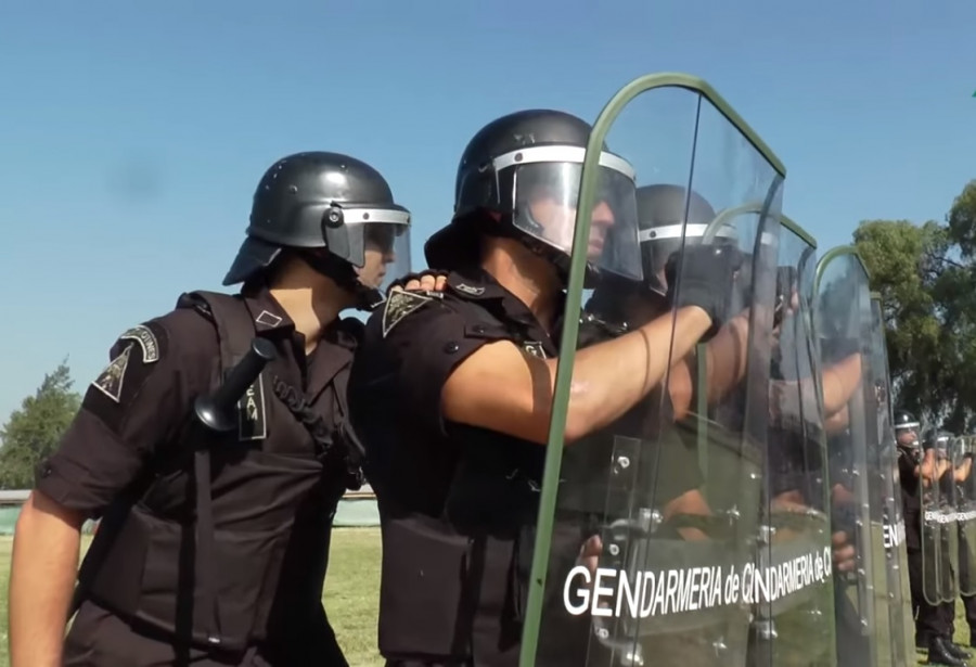Efectivos del Grupo Antimotines. Imagen: Gendarmería de Chile