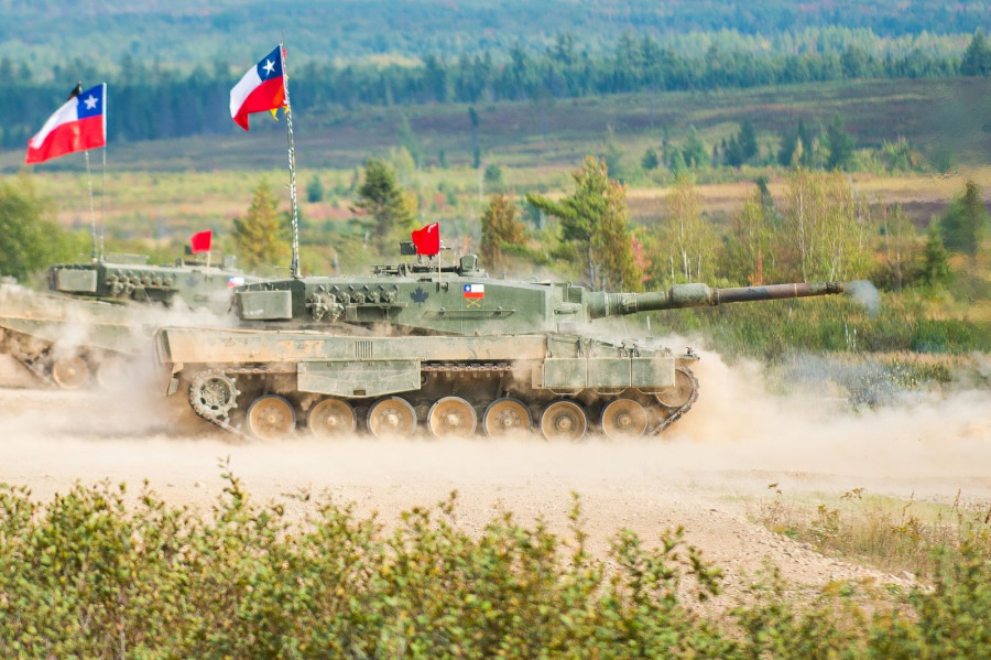 Tripulaciones nacionales de Leopard 2A4 en la edición 2017 del evento internacional. Foto: Ejército de Chile