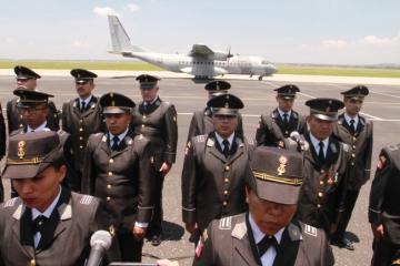 Acto político de flete de los aviones. Fotos: Presidencia de la República