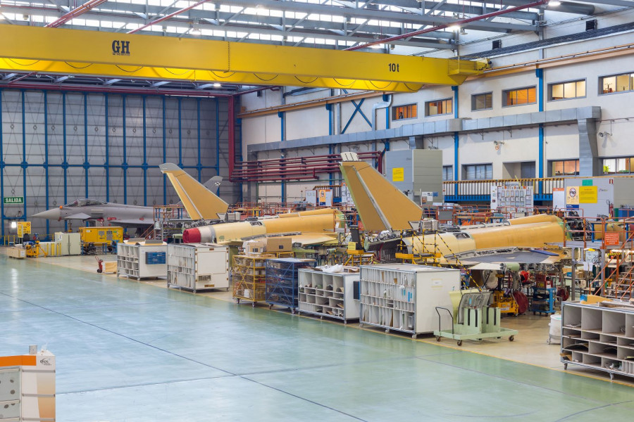 FAL del caza de combate Eurofighter en Getafe. Foto: Airbus