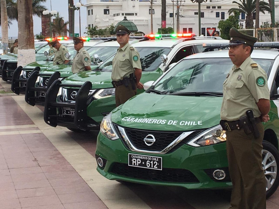 El material rodante será destinado a ocho regiones del país. Foto: Carabineros de Chile