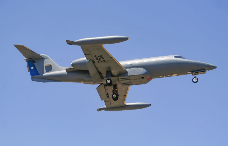 El Learjet 35A del Servicio Aerofotogramétrico opera el nuevo sensor multiespectral. Foto: Ricardo Zapata.