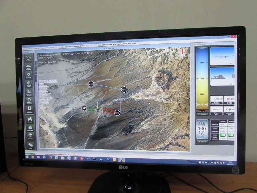 Simulador de UAV Spylite creado por el Cemse. Foto: Ejército de Chile