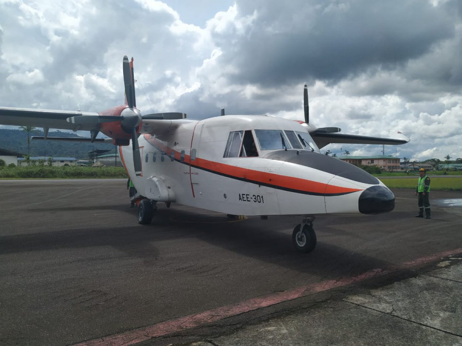 Airbus C212-400 de matrícula AEE-301. Foto Ejército del Ecuador