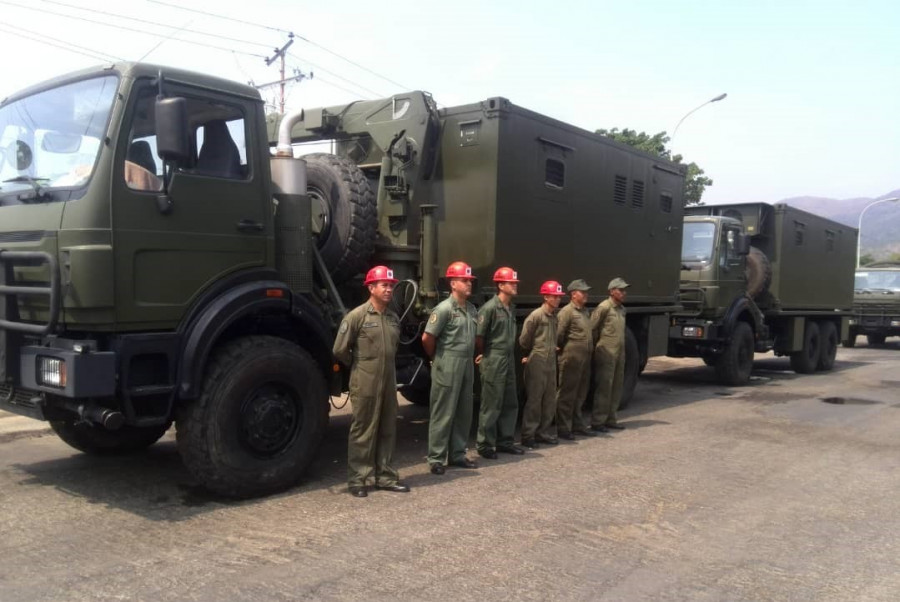 Camiones tácticos BeiBen 2629 en versión maestranza. Foto: 8º Cuerpo Logístico  Ejército de Venezuela.