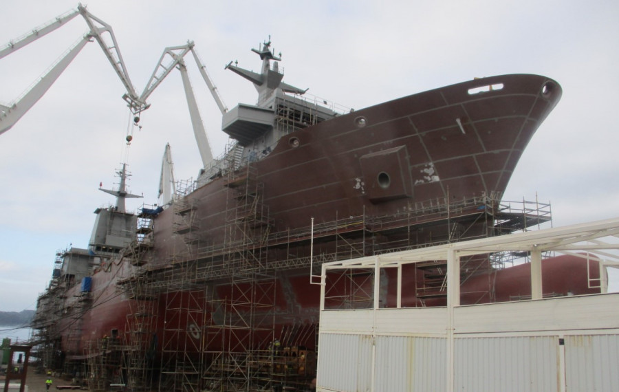 AAOR Stalwart en la grada de Ferrol. Foto: Navantia