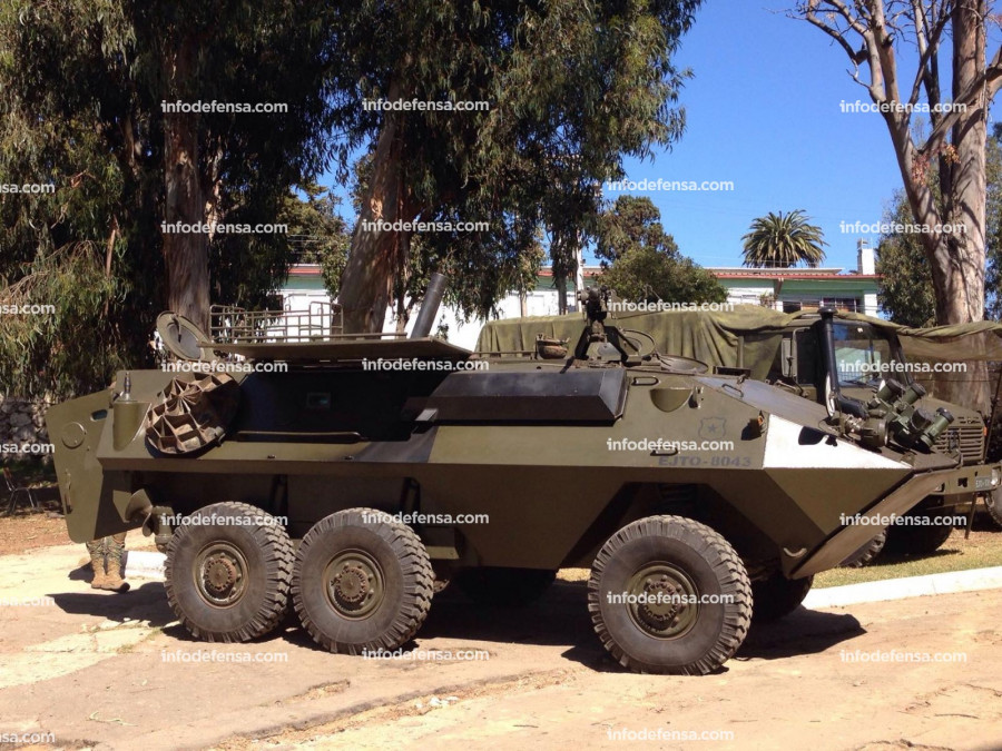 Carro Mowag Famae Piraña 6x6 portamortero de 120 mm del Regimiento de Infantería N° 1 Buin. Foto: Nicolás García Infodefensa.com