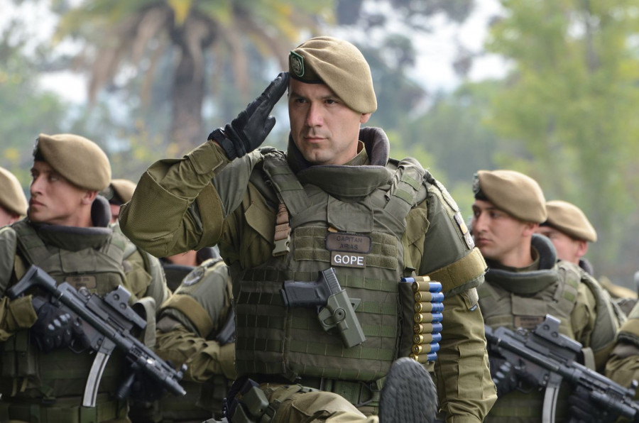 El Grupo de Operaciones Policiales Especiales es la fuerza de élite de Carabineros. Foto: Carabineros