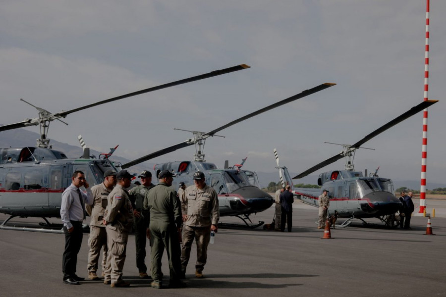 Los cuatro helicópteros Bell UH-1FT arribaron a Costa Rica en marzo. Foto: Presidencia de Costa Rica