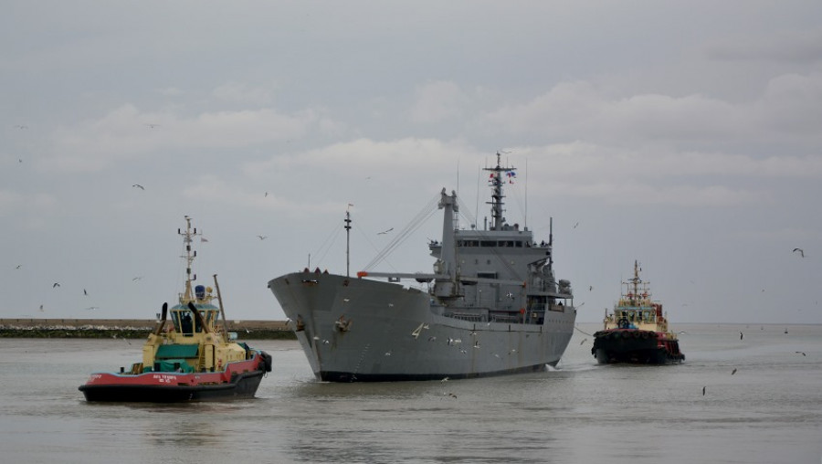 El arribo del ARA Bahía San Blas a Puerto Belgrano. Fuente: Armada Argentina