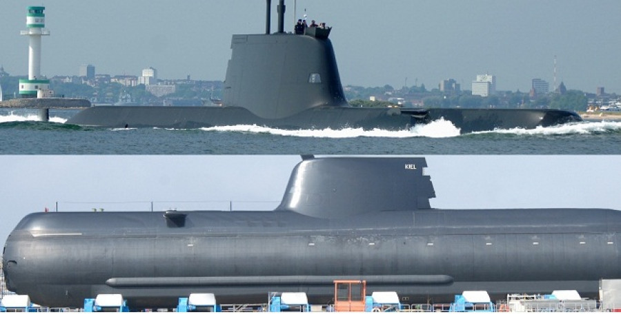 El submarino de ataque de propulsión diésel eléctrica Tipo 214. Foto: TKMS