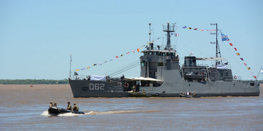 El buque multipropósito ARA Ciudad de Rosario. Foto: Ministerio de Defensa