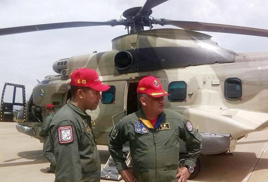 Helicóptero AS-532 Cougar del Grupo Aéreo Presidencial N° 4. Foto: Aviación Militar de Venezuela.