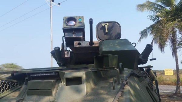 Torre de un blindado anfibio EE-11 Urutú, donde se aprecia la nueva cámara térmica. Foto: Infantería de Marina de Venezuela.
