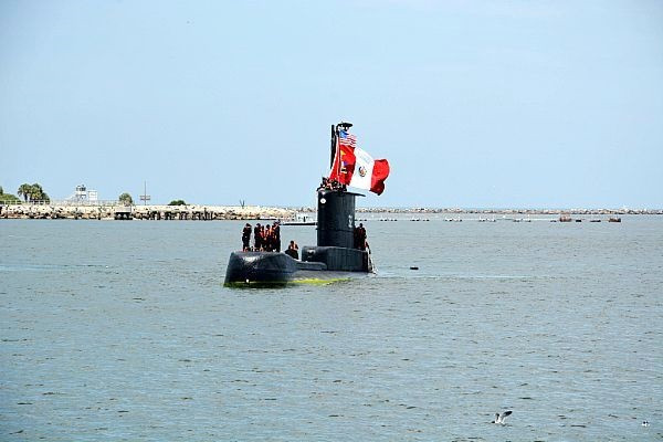 Submarino BAP Antofagasta en los ejercicios Subdiex 2015. Foto: Armada de Estados Unidos.
