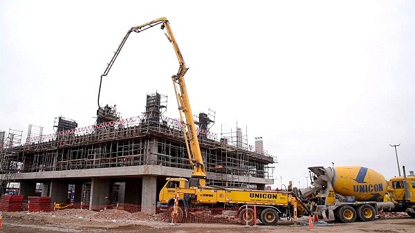 Construcción de instalaciones en la base aeronaval del Callao. Fotos: CMO Group