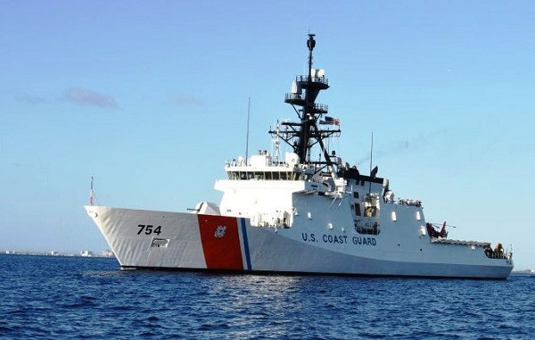 El USCGC James WMSL 754, que incursionó en aguas de Venezuela. Foto: US Coast Guard.
