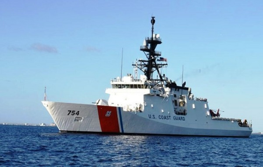 El USCGC James WMSL 754, que incursionó en aguas de Venezuela. Foto: US Coast Guard.