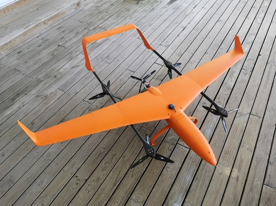 Vehículo aéreo no tripulado Ascend con capacidad VTOL. Foto: ALTI UAS