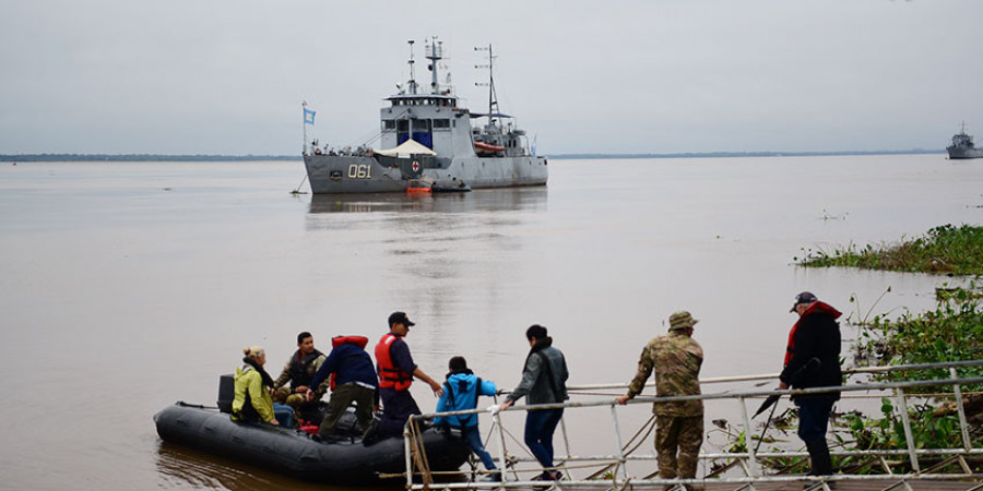Los buques involucrados en la Campaña Sanitaria Fluvial 2019. Foto: Ministerio de Defensa