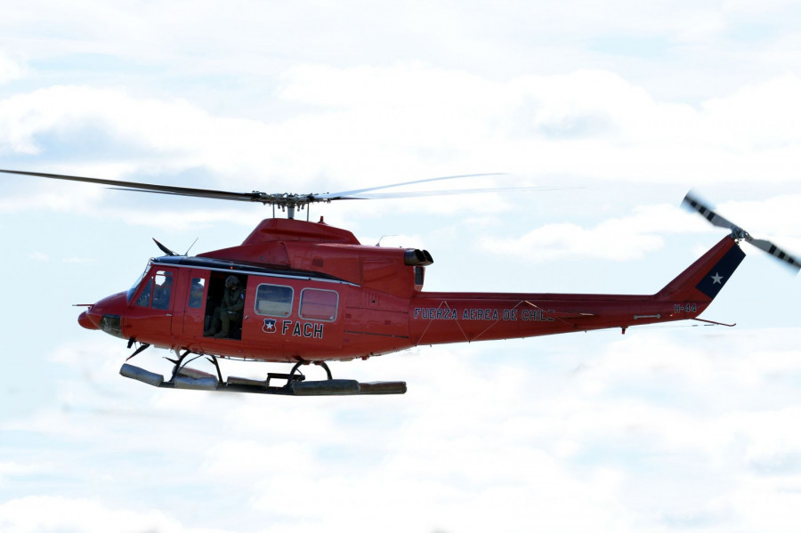 Bell 412 de dotación de la base aérea antártica presidente Eduardo Frei Montalva. Foto: FACh
