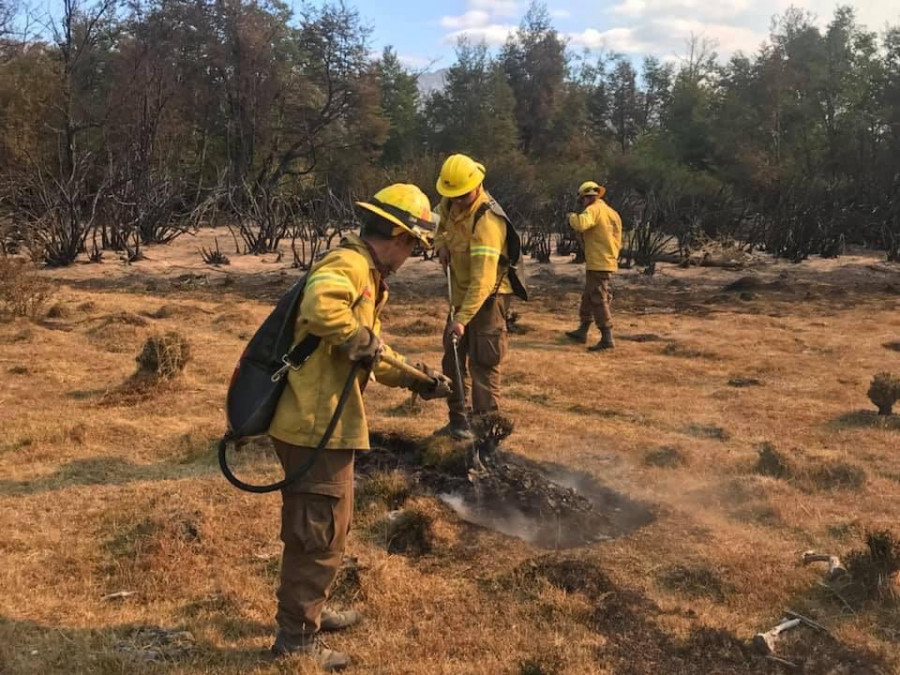 Soldados chilenos de una Brigada de Refuerzo de Incendios Forestales. Foto: Ejército de Chile