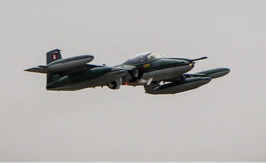 Uno de los cuatro A-37BM que la FAP desplegó para el ejercicio Cruzex 2018, en Brasil. Foto: Fuerza Aérea del Perú.