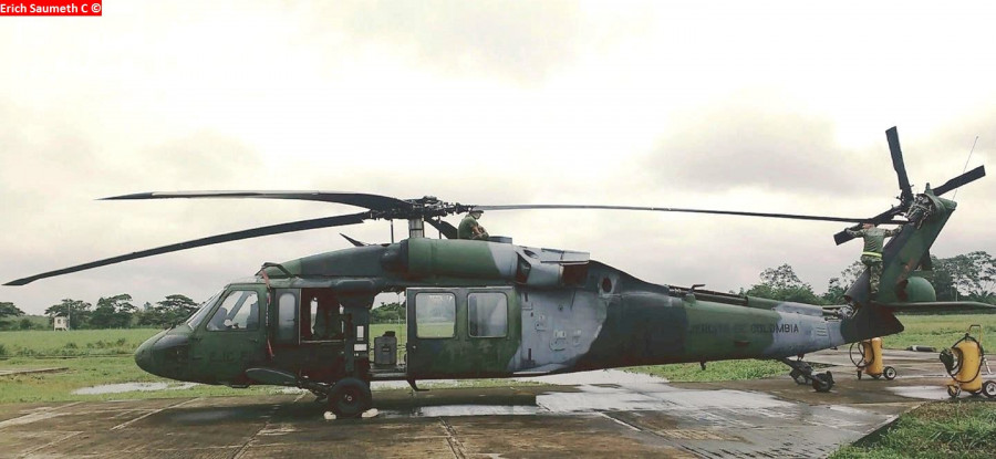 Un Blackhawk del Ejército Colombiano. Foto Erich Saumeth C