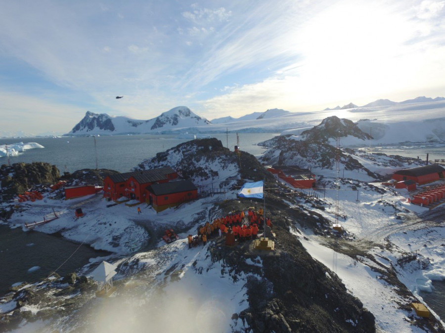 La base San Martín en la Antártida. Foto: Ministerio de Defensa