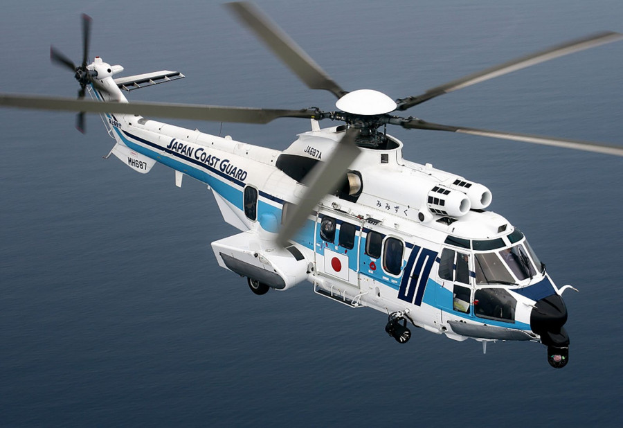 Helicóptero H225 de la Guardia Costera de Japón. Foto: Airbus