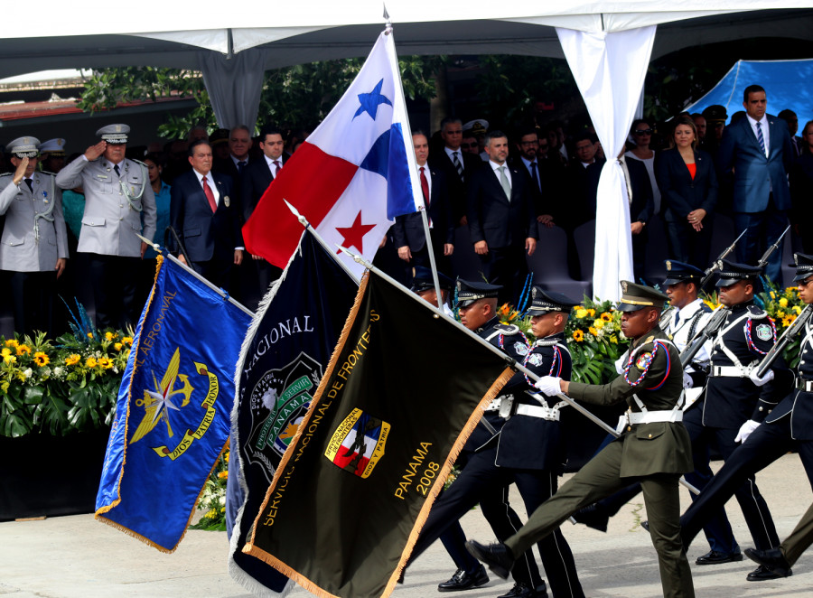 El presidente Laurentino Cortizo presidió los cambios de los cuerpos de seguridad, el 4 de julio. Foto: Presidencia de Panamá.