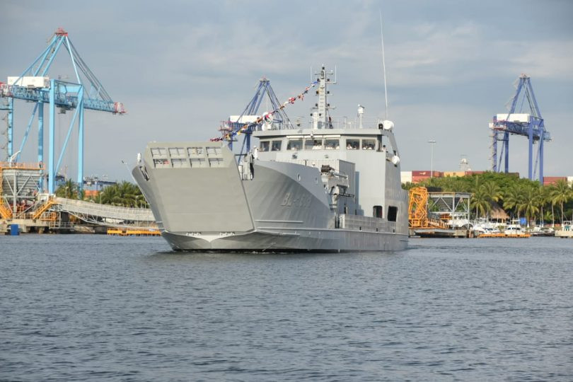Arribo del buque BAL-C a su base en el Pacífico guatemalteco. Foto: Presidencia de Guatemala.