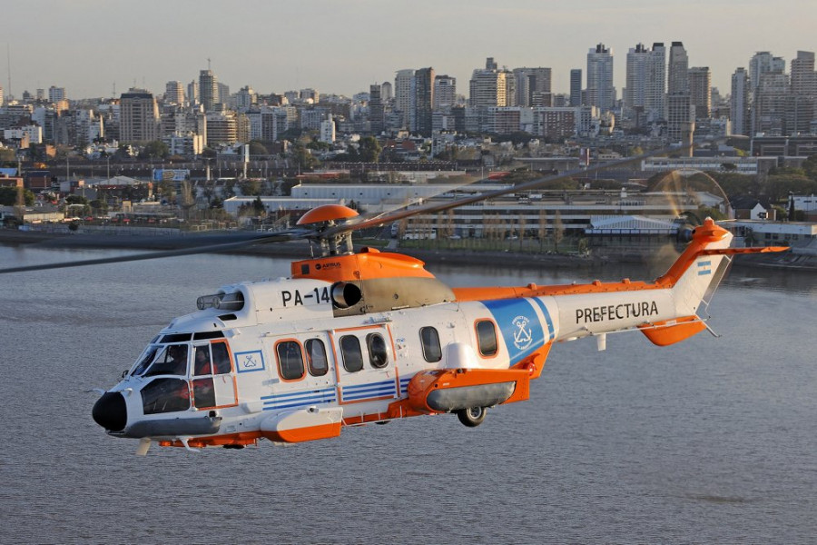 Un Eurocopter EC225 Super Puma de la Prefectura Naval Argentina. Foto: Airbus