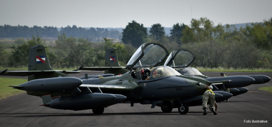 Avión Cessna A-37 Dragonfly de la FAU, similar al accidentado. Foto: Fuerza Aérea Uruguaya.