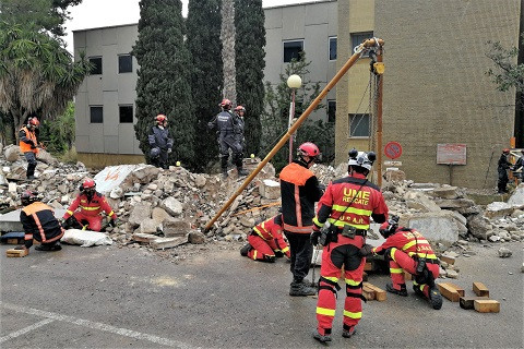 Ejercicio de búsqueda y rescate. Foto: UME