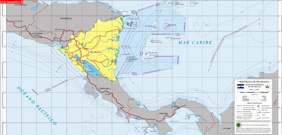 El nuevo mapa nicaragüense.