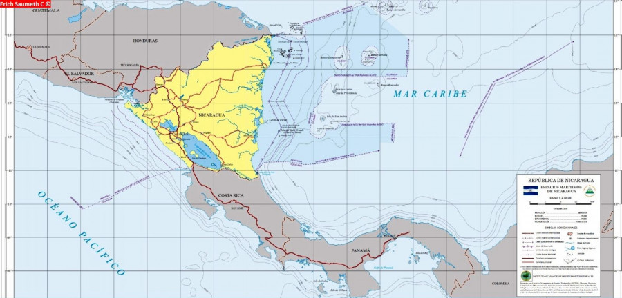 El nuevo mapa nicaragüense.