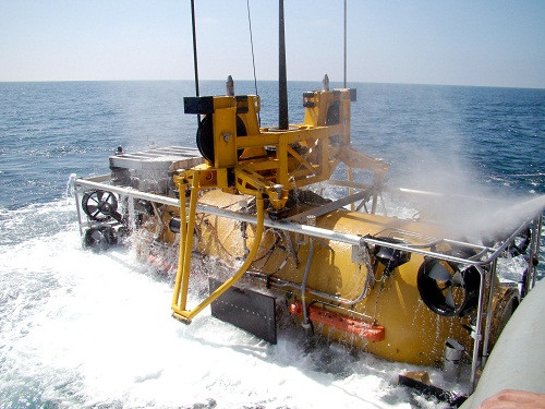 Módulo presurizado de rescate de submarinos de la Armada de Estados Unidos. Foto: Armada de Estados Unidos.