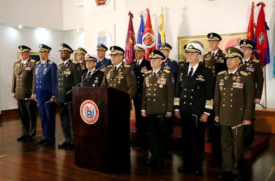 Alto Mando militar venezolano. Foto: Ministerio del Poder Popular para la Defensa.