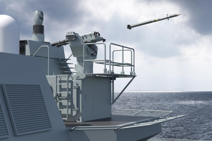 Recreación del disparo de un misil desde el Spimm. Foto: MBDA