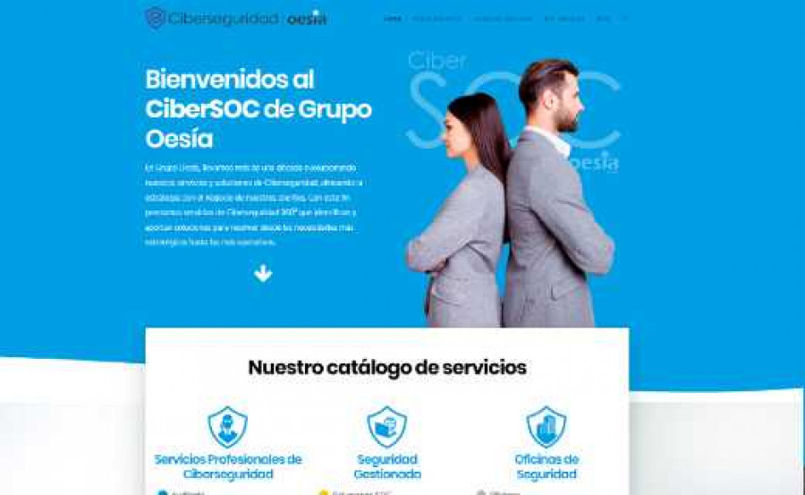 Nueva web de ciberseguridad de la empresa. Foto: Grupo Oesía